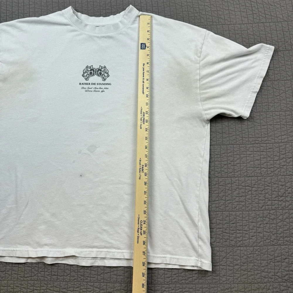 Darc Sport T Shirt Men's XXL White Wolves Bodybuilding Gym Workout Boxy Fit‎ - Picture 13 of 14